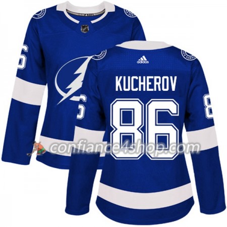 Adidas Maillot de Hockey Tampa Bay Lightning Nikita Kucherov 86 2017-2018 Bleu Authentic - Femme